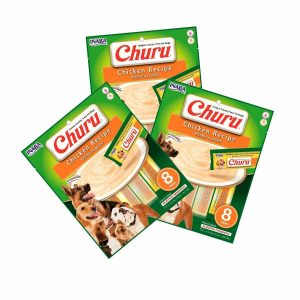 3 Sobres Churu Perro Pollo (24 tubitos)