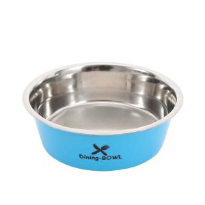 plato acero antideslizante azul