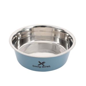 plato acero gris con base antideslizante