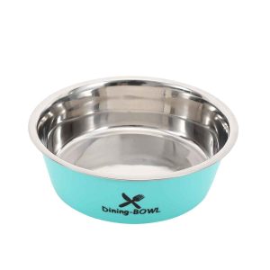 plato acero antideslizante turquesa