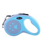 correa retractil 5 metros azul y gris