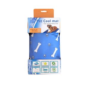 manta refrescante azul y hueso talla L