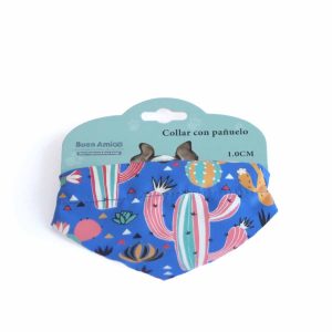 collar pañuelo azul cactus