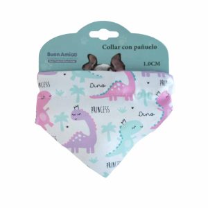 collar pañuelo blanco dinosaurio princesa