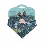 collar pañuelo verde dinosaurio plantas