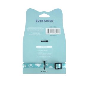 collar y corbatin de moño celeste gato