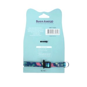 collar y corbatin de moño militar azul gato
