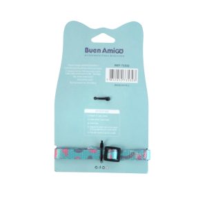 collar y corbatin de moño militar celeste gato