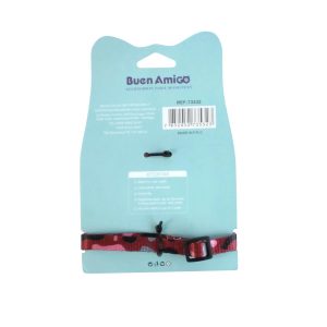 collar y corbatin de moño militar rojo gato