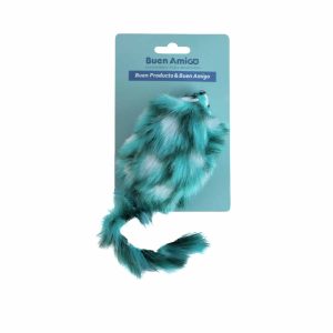 Juguete Ratón peludo Celeste