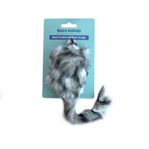 Juguete Ratón peludo gris