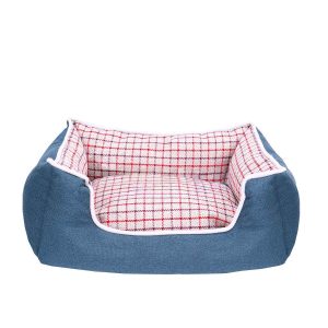 producto cama rectangular con diseno cuadricular