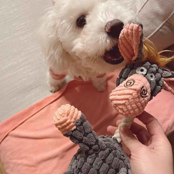 Juguete Peluche Burro Gris/Rosado