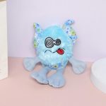 Juguete Peluche Docamonsters Redondo con Sonido Azul