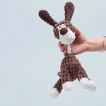 Juguete Peluche Perro Marron/Blanco