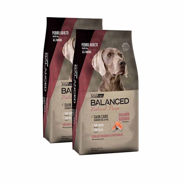 2 Sacos Balanced Natural Recipe Salmón Rosado