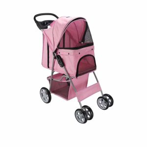 Coche de Tela Oxford para mascotas Rosa