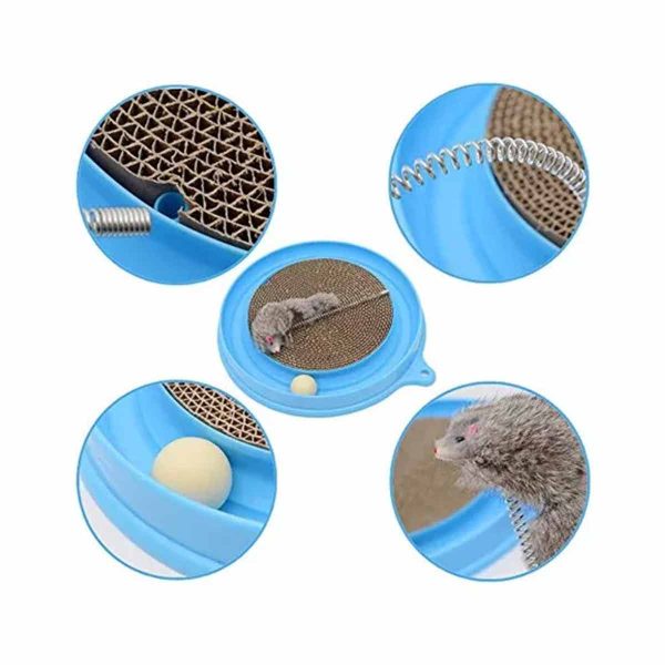 Rascador Turquesa con Pelota, Ratón y Catnip