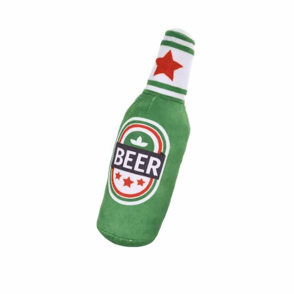 Juguete Botella Beer Verde con Catnip