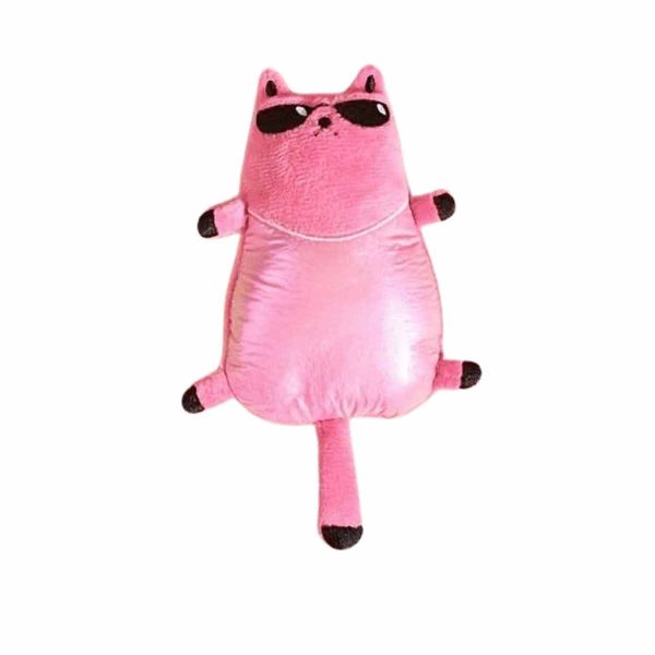 Peluche Gato Fucsia con Lentes y Catnip
