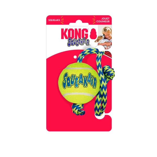 juguete kong ball squeakair with rope Juguete Kong Ball SqueakAir con Cuerda