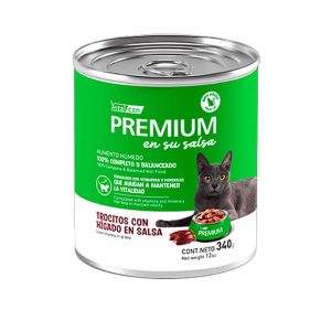 Premium Lata Gato Adulto Trocitos con Hígado en Salsa