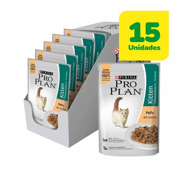 15 Unidades Pro Plan Sachet Gatitos 85 grs