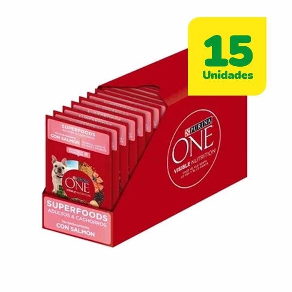 15 Unidades One Perro Superfoods Salmón 85 Grs