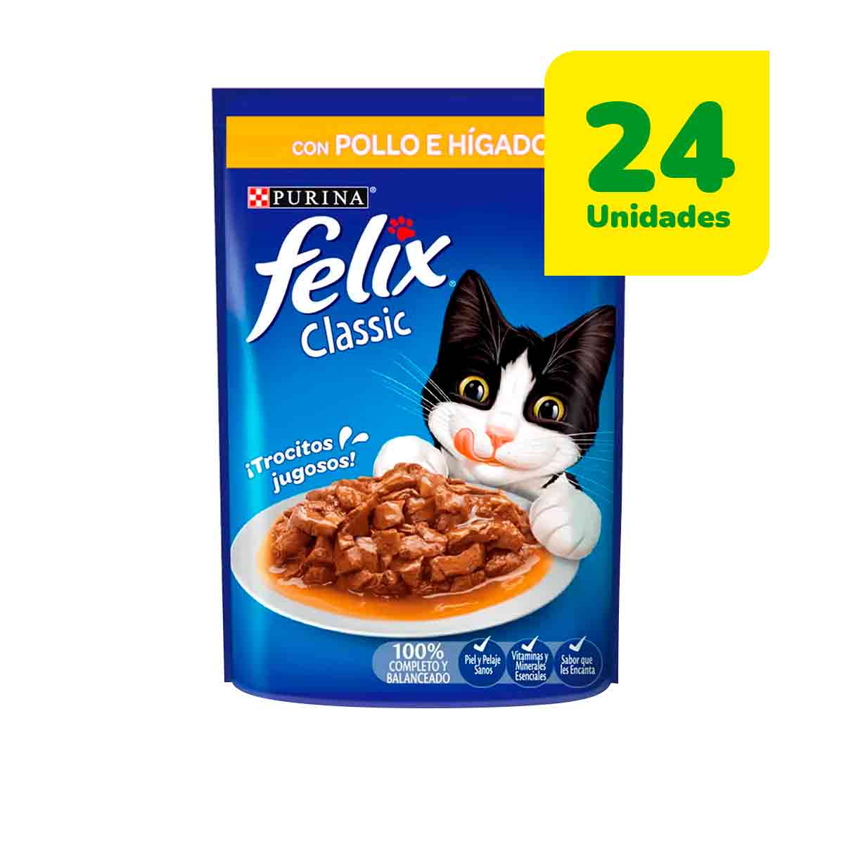 41 24 Unidades Felix Classic con Pollo e Hígado 85 Grs - Imagen 1