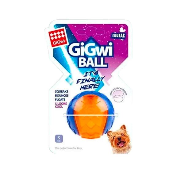Pelota Gigwi Ball Squeaker Blue/Orange
