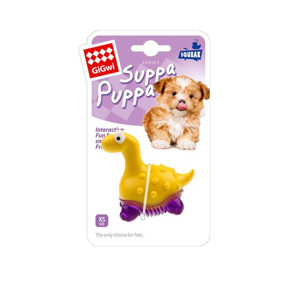 Juguete Gigwi Dinosaurio Suppa Puppa Puppy Amarillo