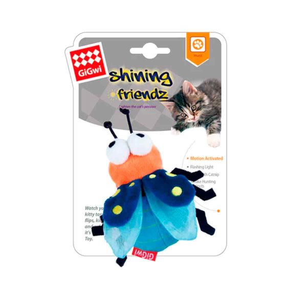 Peluche Gigwi Luciernaga Shinning Friendz Catnip con Luz