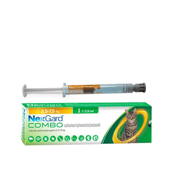 Nexgard Gato Combo 2.5 Kgs a 7.5 Kgs