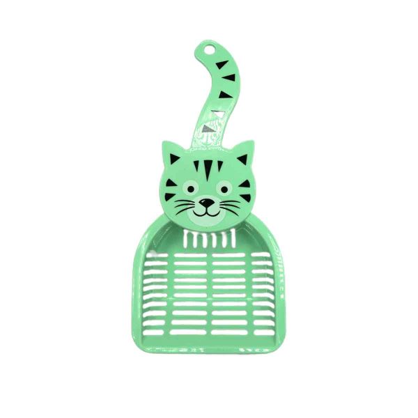 Pala-para-Arenero-Cara-de-Gato-verde Pala para Arenero Cara de Gato Verde