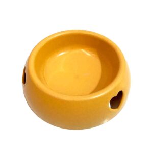 Comedero Plástico Corazón amarillo