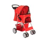 Coche de Tela Oxford para mascotas Rojo
