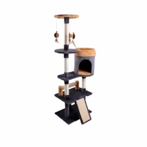 Rascador XL 4 Pisos con Casitas y juegos