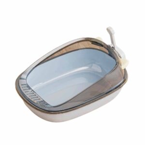 Arenero Antisalpicaduras Gris con Borde de Orejas