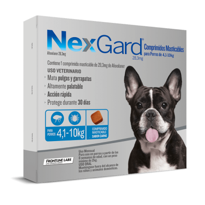 EMPAQUES_NEXGARD_4.1 A 10 3 COMP NEXGARD 4-10 KG X 3 COMP - Imagen 1