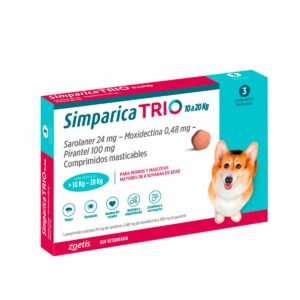 Simparica Trio 10.1 a 20 Kgs 3 Comprimidos