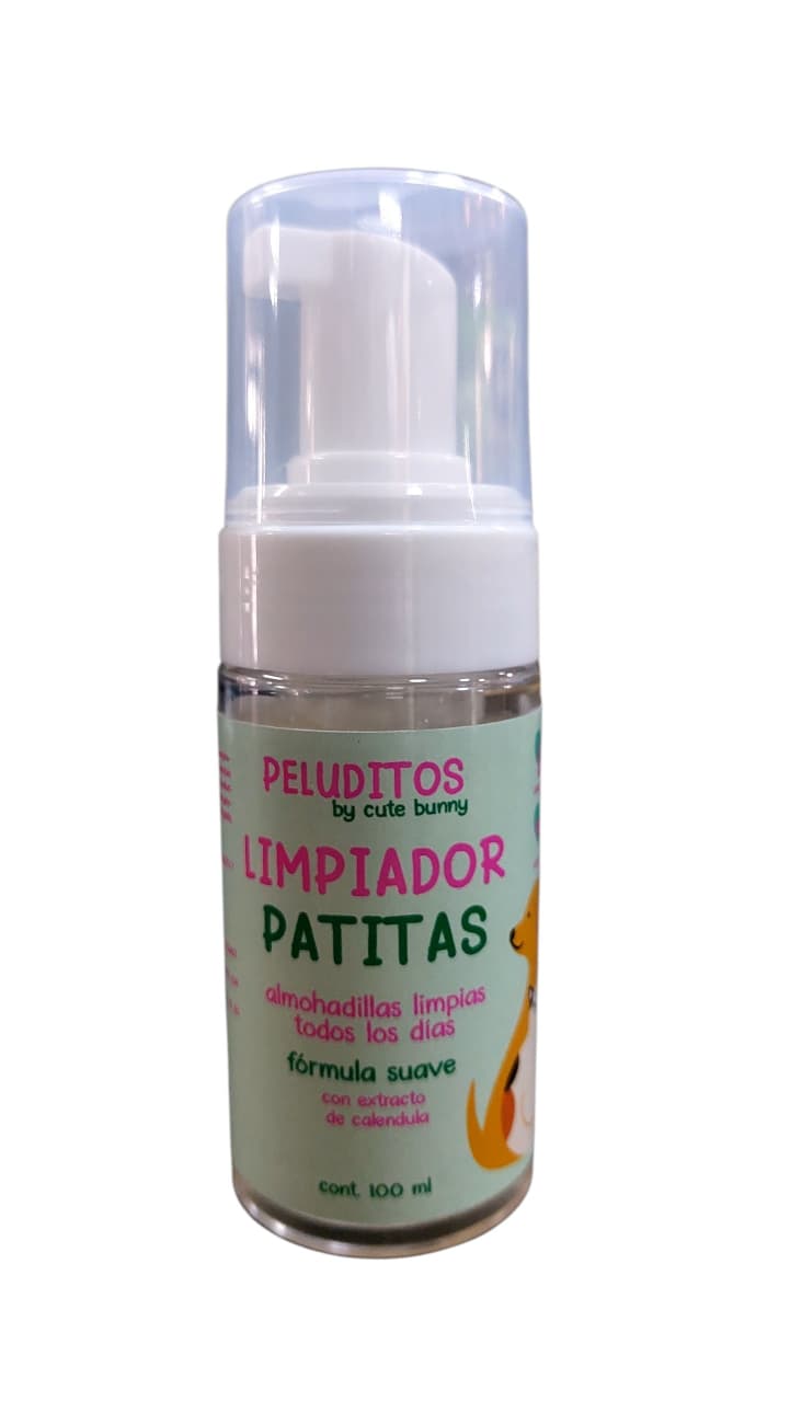 limpiador patitas LIMPIADOR DE PATITAS PELUDITOS BY CUTE BUNNY 100ML - Imagen 1
