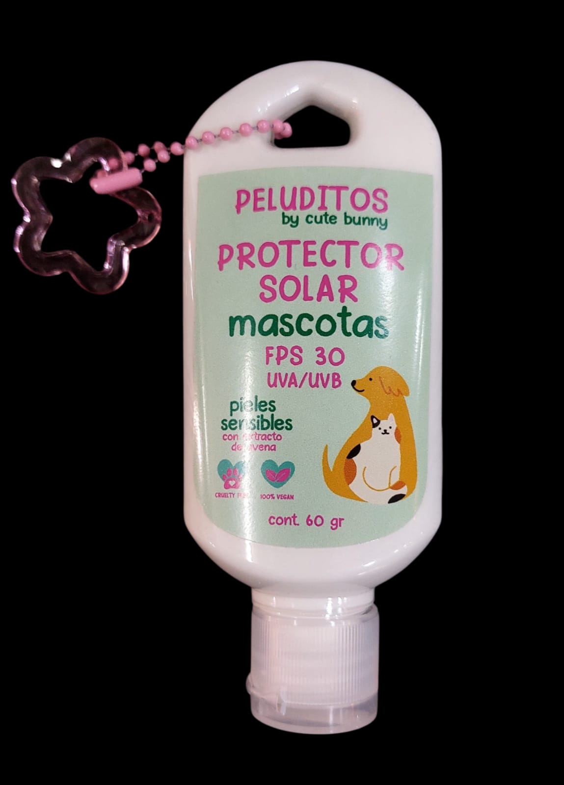 protector solar PROTECTOR SOLAR AROMA FLORALES ATALCADAS PELUDITOS BY CUTE BUNNY 60GR - Imagen 1