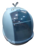 BAÑO CERRADO PARA GATOS BALLENA CELESTE ANTI-OLOR Y SALPICADURAS XXL - Imagen 2