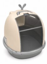 BAÑO CERRADO PARA GATOS BALLENA BEIGE ANTI-OLOR Y SALPICADURAS XXL - Imagen 2