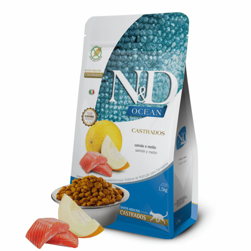 nc ocean 1.5 N&D OCEAN GATO ADT CASTRADO SALMON 1.5 KG - Imagen 1