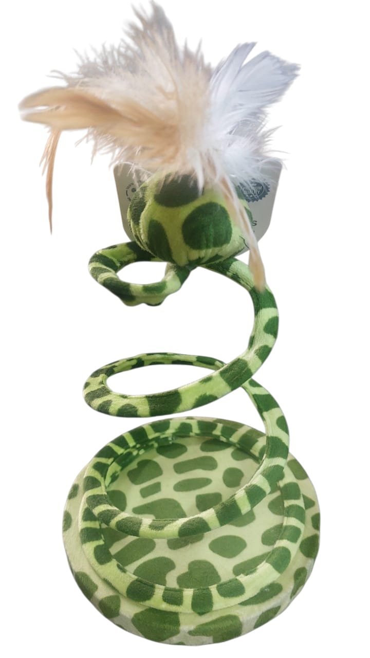 verde JUGUETE ESPIRAL GATO PIEL JIRAFA VERDE - Imagen 1